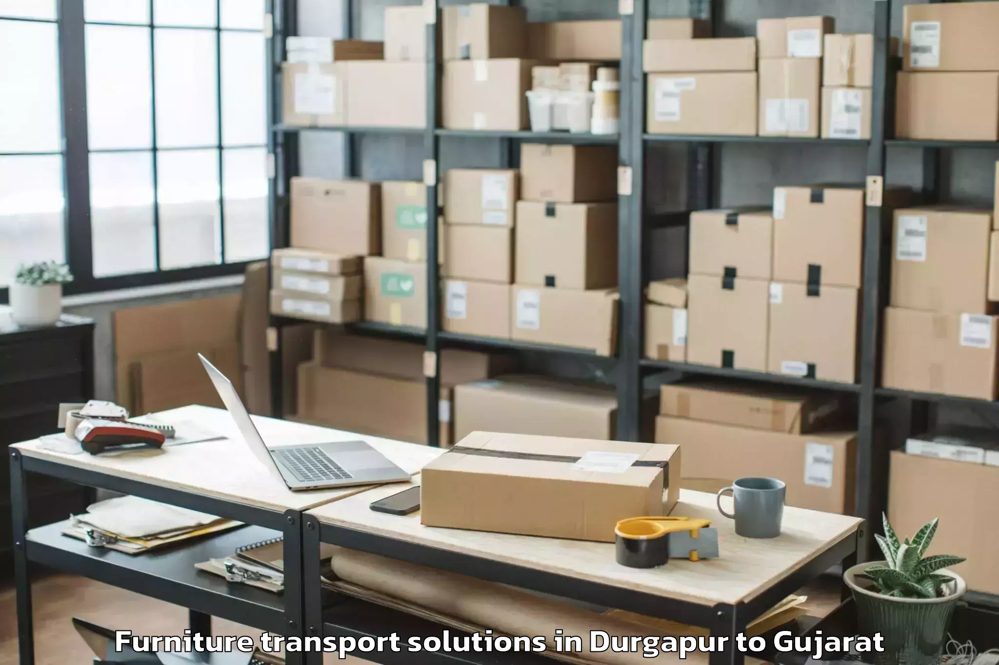 Durgapur to Jasdan Furniture Transport Solutions